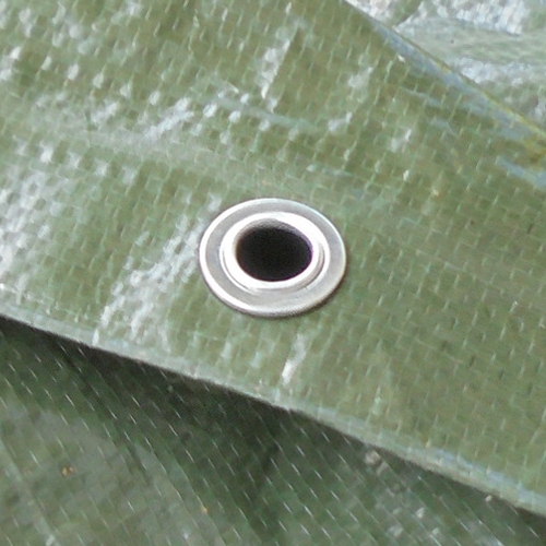Tarpaulin with grommets